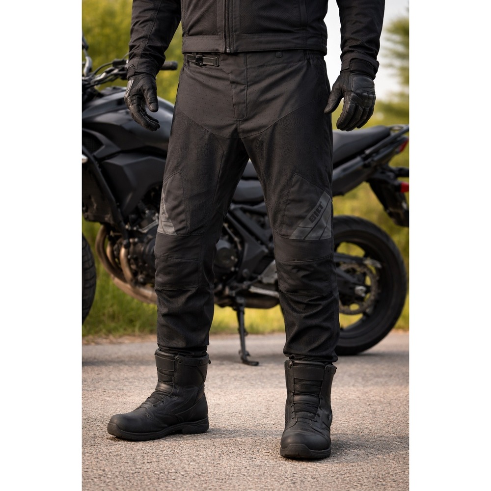 BILT Mens‎ Black Polyester Mesh Motorcycle Riding Pants 40 Ventilated Moto Gear
